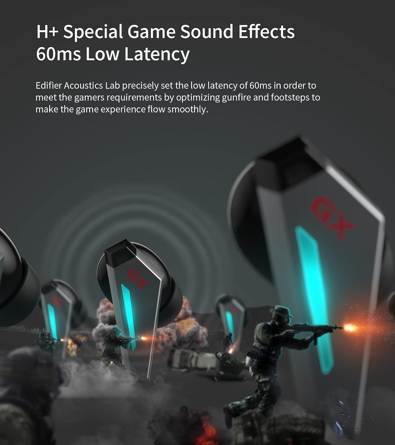 Hecate GX07 In-Ear Detection, Hybrid ANC Gaming Earbuds