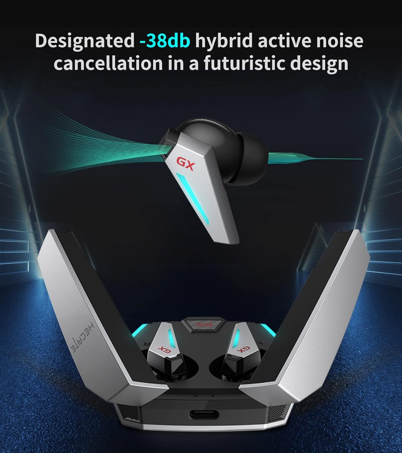 Hecate GX07 In-Ear Detection, Hybrid ANC Gaming Earbuds